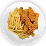 Crispy Chicken Strips With Chips 